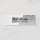 ホワイトレザー |自然線 |色ブロック スキニー名刺 (正面)