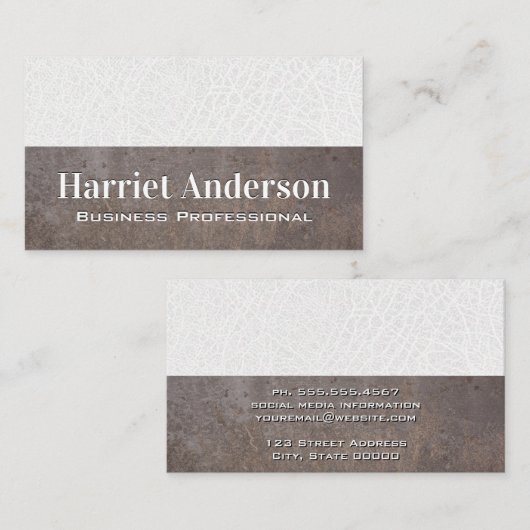 ホワイトレザー |金属 |カラーブック 名刺 (正面/裏面)