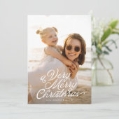 ホワイトレタリングオーバーレイメリーA非常に写真 シーズンカード (スタンド正面)