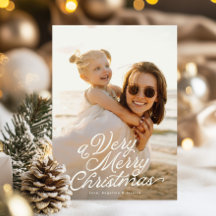 ホワイトレタリングオーバーレイメリーA非常に写真