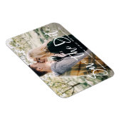 ホワイトレタリングオーバーレイ写真 Save the Date マグネット (右側)