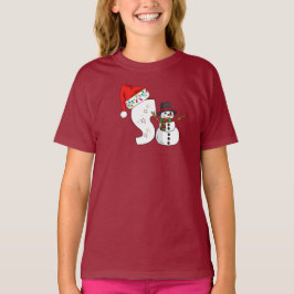 ホワイトレターのクリスマスギフト Tシャツ