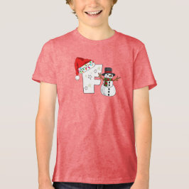 ホワイトレターFクリスマスギフト トライブレンドTシャツ