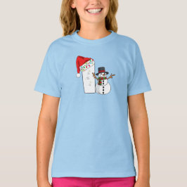 ホワイトレターIのクリスマスギフト Tシャツ
