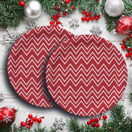 ホワイトレッドウィンターフェスティバル ペーパープレート