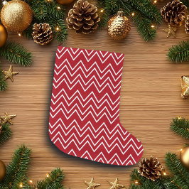 ホワイトレッドウィンターフェスティバル ラージクリスマスストッキング