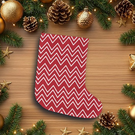 ホワイトレッドウィンターフェスティバル ラージクリスマスストッキング