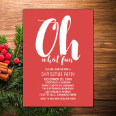 ホワイトレッドオーwhatおもしろいホリデーパーティー招待状 招待状