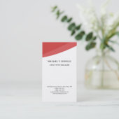 ホワイトレッドカーブクラシカルプロフェッショナルミニマリスト 名刺 (スタンド正面)