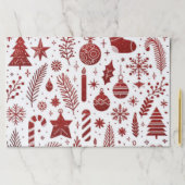 ホワイトレッドクリスマスティアウェイランチョンマット ペーパーパッド (インサイチュ)