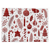 ホワイトレッドクリスマス抱き枕 ラージペーパーバッグ (裏面)