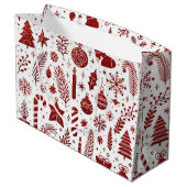ホワイトレッドクリスマス抱き枕 ラージペーパーバッグ (裏面アングル)