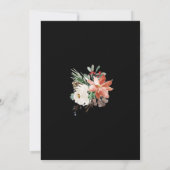 ホワイトレッドグリーンホリデークリスマスブライダルシャワー 招待状 (裏面)