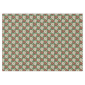 ホワイトレッドグリーン金ゴールドポインセチア テーブルクロス (正面(横))