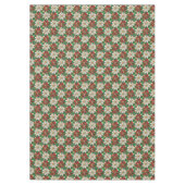 ホワイトレッドグリーン金ゴールドポインセチア テーブルクロス (正面)