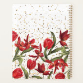 ホワイトレッドゴールデンヴィンテージパターンデイリープランナー プランナー手帳 (裏面)