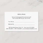 ホワイトレッドシンプル縁ど 紹介カード (裏面)