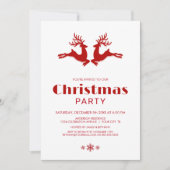 ホワイトレッドディアクリスマスパーティ 招待状 (正面)
