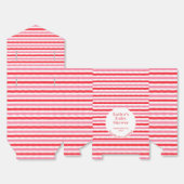 ホワイトレッドピンクストライプ色の赤ちゃんシャワー フェイバーボックス (見開き)