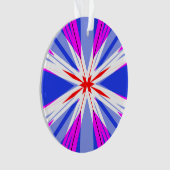 ホワイトレッドピンクブルークリスマススターバストスター オーナメント (正面)
