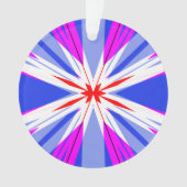 ホワイトレッドピンクブルークリスマススターバストスター オーナメント (正面)