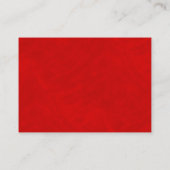 ホワイトレッドフローラミニ結婚のギフトレジストリ エンクロージャーカード (裏面)