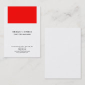 ホワイトレッドプロフェッショナルミニマリストエレガント平野 名刺