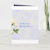 ホワイトレッドローズカスタム招待状カード 招待状 (裏面)