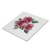 ホワイトレッドローゼズフローララブ タイル (側面)