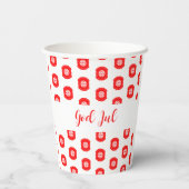 ホワイトレッド神ジュルメリークリスマスパターン 紙コップ (裏面)