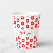 ホワイトレッド神ジュルメリークリスマスパターン 紙コップ (正面)