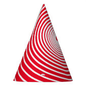 ホワイトレッド紙パーティーハットとカスタマイズ可能ハート パーティーハット (左)