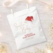 ホワイトレッド金ゴールドサンタハットクリスマスサンタベビー フェイバーバッグ (クリップ留めされた状態)