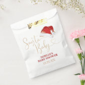 ホワイトレッド金ゴールドサンタハットクリスマスサンタベビー フェイバーバッグ (封をした状態)