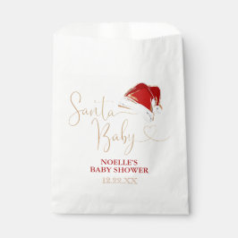ホワイトレッド金ゴールドサンタハットクリスマスサンタベビー フェイバーバッグ