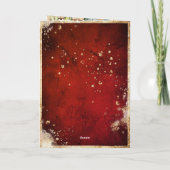 ホワイトレッド金ゴールド植物性素朴フローラ結婚ズ 招待状 (裏面)