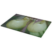 ホワイトレディースリッパオーキッドフラワー自然 カッティングボード (角)