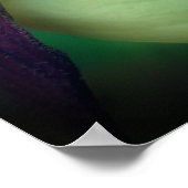 ホワイトレディースリッパオーキッドフラワー鏡抽象芸術 ポスター (角)