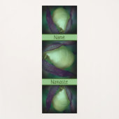 ホワイトレディースリッパーオーキッドフラワーパーソナライズされた ヨガマット (正面)