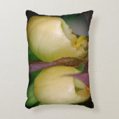 ホワイトレディースリッパーオーキッドフラワーペア アクセントクッション (正面(垂直))