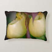 ホワイトレディースリッパーオーキッドフラワーペア アクセントクッション (裏面)