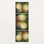 ホワイトレディースリッパーオーキッドフラワーペア ヨガマット (正面)