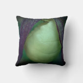 ホワイトレディ独身のースリッパーオーキッドフラワークローズアップ クッション (裏面)