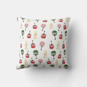 ホワイトレトロスキーリフトゴンドラウィンタースキー クッション (裏面)