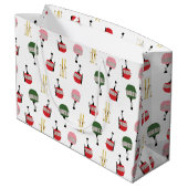 ホワイトレトロスキーリフトゴンドラウィンタースキー ラージペーパーバッグ (裏面アングル)