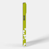 ホワイトレトロドッグウッドフラワーズ名前をカスタムする Case-Mate iPhoneケース (裏面 / 右)