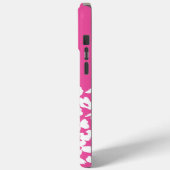 ホワイトレトロドッグウッドフラワーズ名前をカスタムする Case-Mate iPhoneケース (裏面 / 左)