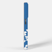 ホワイトレトロドッグウッドフラワーズ名前をカスタムする Case-Mate iPhoneケース (裏面 / 右)