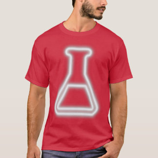ホワイトレトロネオン化学研究所フラスコ Tシャツ