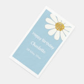 ホワイトレトロモダンデイジーフラワーバースデーパーティー (コーナー)